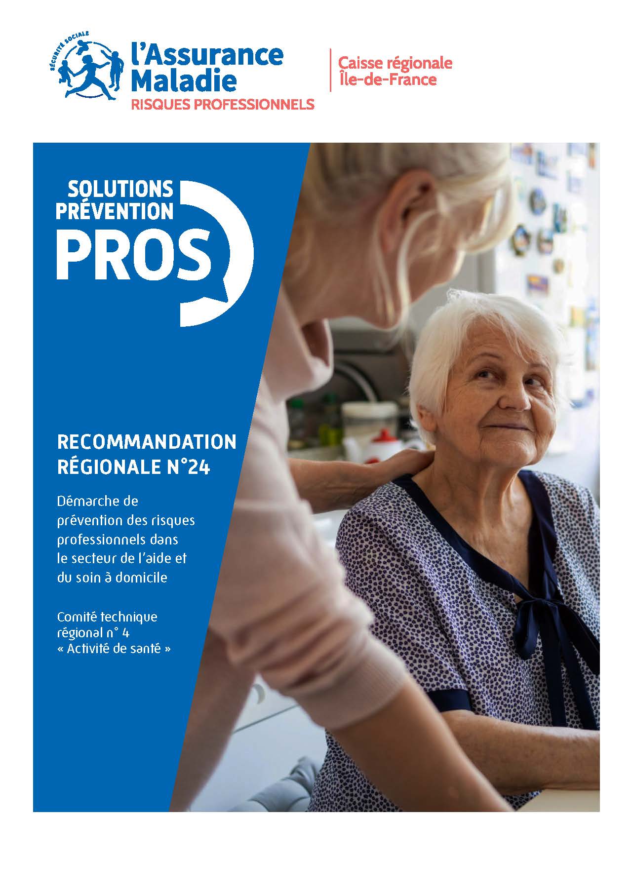 Couverture du document projet de recommandation régionale sur l'aide et le soin à domicile
