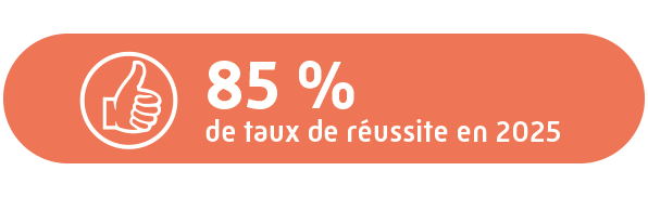 85 % de taux de réussite en 2025