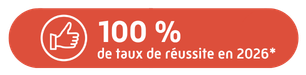 100% de taux de réussite en 2026*