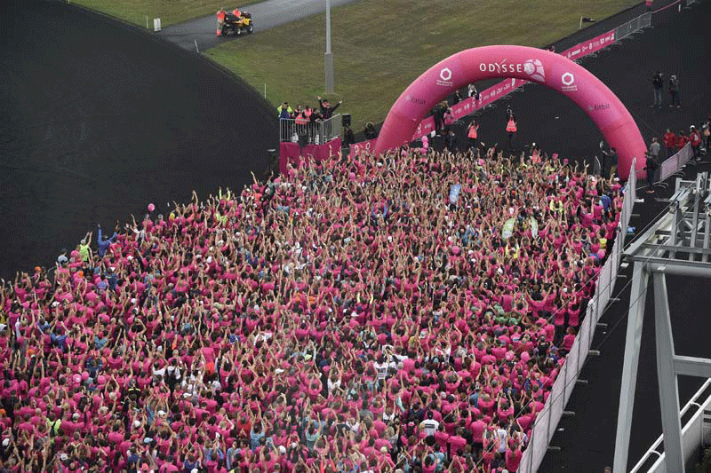 La « vague rose » à la course Odyssea 2018 – Crédit photo : Odyssea Paris