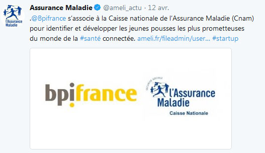 illustration du tweet assurance malaide bpi france