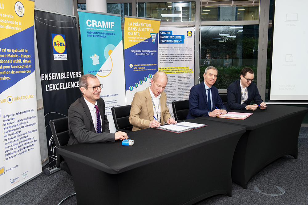Signature de la convention de partenariat entre Lidl et la Cramif