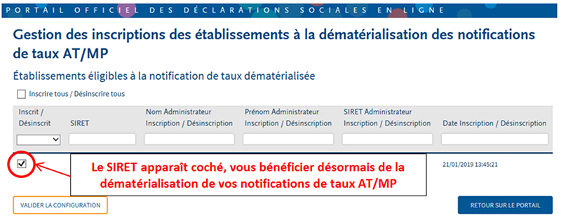 Net-entreprises.fr - Portail des déclarations sociales en ligne : fin d'inscription à la dématérialisation de la notification