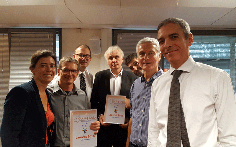 Marine Jeantet, directrice des risques professionnels de l’Assurance Maladie, David Clair, directeur général de la Cramif et l’équipe COD’IF_2