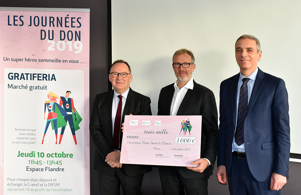 Remise de chèque pour la journée du don 2019