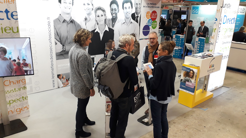 Le stand « Sécurité sociale » au salon de l’étudiant de Paris 2019