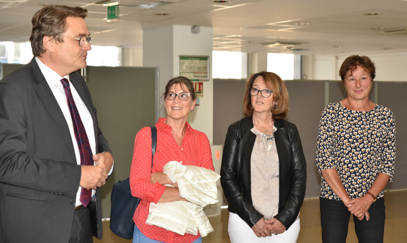 Vincent Briotet, ingénieur conseil régional adjoint de la Cramif ; Nicole Michaud, assistante à  l’antenne 92 ; Christine Dorgere, assistante à la direction des services extérieurs de la Cramif ; Véronique Venet, ingénieur conseil en charge du programme TMS Pros de la Cramif